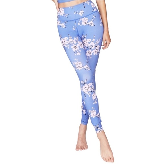SPIRITUAL GANGSTER PERFECT HI RISE FLORAL LEGGINGS SZ M YOGA GYM WORKOUT FITNESS - Picture 1 of 12